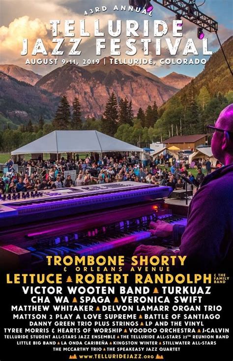 Telluride Jazz Festival 2019 Lineup The Colorado Sound