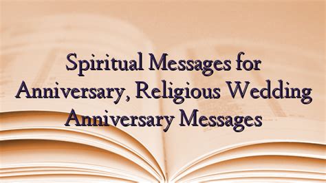 Spiritual Messages For Anniversary Religious Wedding Anniversary