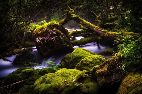 Wallpaper Sunlight Landscape Fall Waterfall Rock Reflection