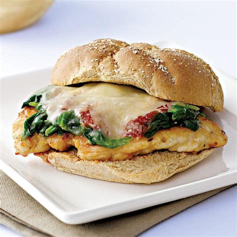 Fry each chicken breast until golden brown on both sides, about 3 to 4 minutes on each side. Chicken Parmesan Sandwich Recipe - EatingWell