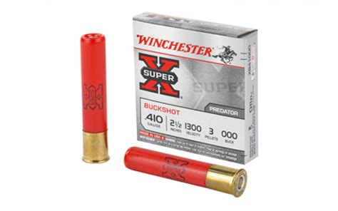 winchester ammunition super x 410 gauge 2 5 000 buckshot 3 pellets 5 round box not just guns