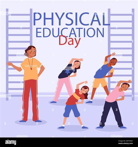 Physical Education Day Illustration Vector Illustration Stock Vector