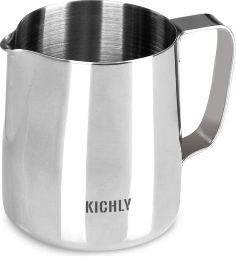 Kichly 12oz Milk Frothing Pitcher Stainless Steel Milk Frothing Jug