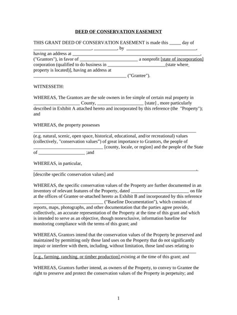 Deed Conservation Easement Form Fill Out And Sign Printable Pdf