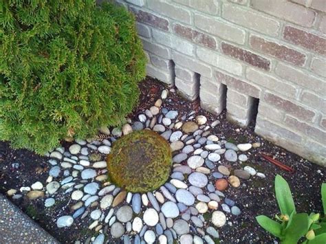 Rainbow River Rock Used Instead Of Mulch Pebble For Landscaping In