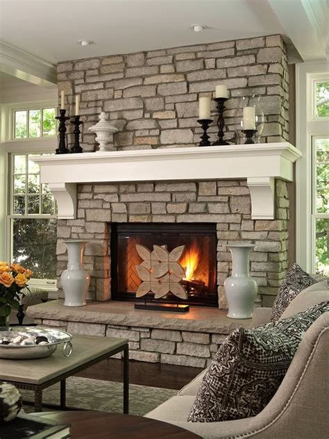Here is a quick plan to build up this diy fireplace mantel to add additional style in your master bedroom. Contemporary Stone Fireplace Designs | Custom Built ...