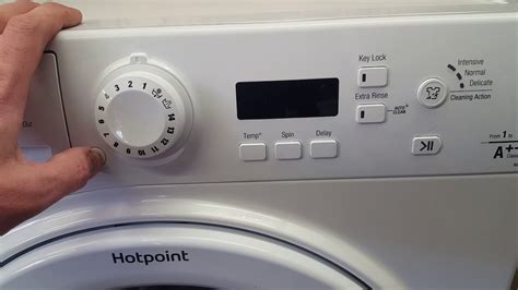 how to put a hotpoint wmbf742 into self clean drum clean program youtube