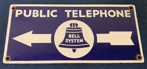 Two Sided Porcelain Public Telephone Sign 0559 On Oct 02 2021