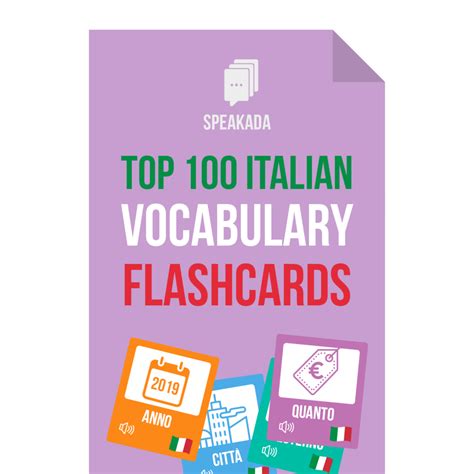 Anki Italian Vocabulary Flashcards For Beginners Speakada