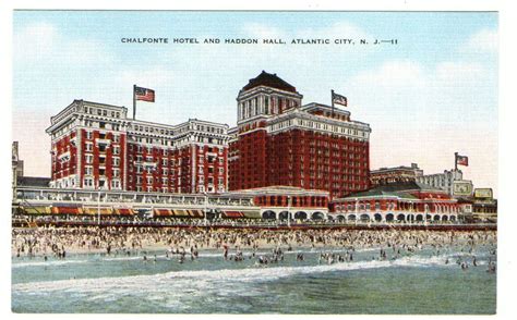 Unused Postcard Chalfonte Hotel And Haddon Hall Atlantic City New