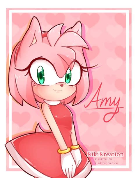 Fanart Amy Rose Sonic The Hedgehog Amino