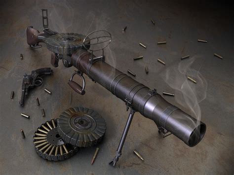 3d Model Lewis Gun