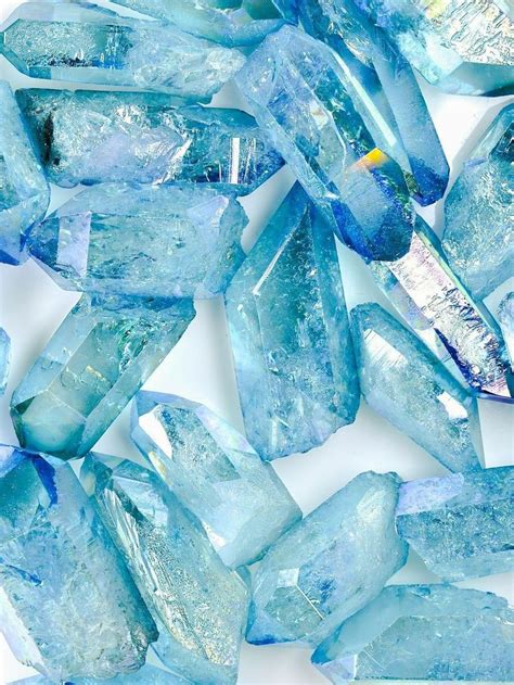Aqua And Gold Wallpaper Aesthetic Crystals Pastel Light Witch Bleu