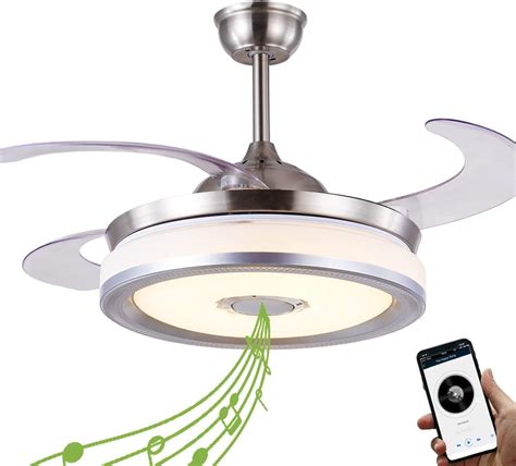 Amazon Inch Retractable Ceiling Fan With Led Light My Xxx Hot Girl