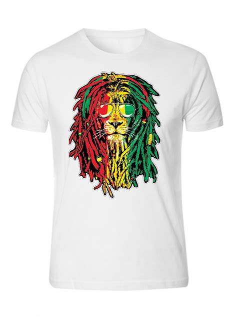 Bob Marley Lion Rasta Jamaica 1945 Rasta Leaf Tee Zion T Shirt Tee