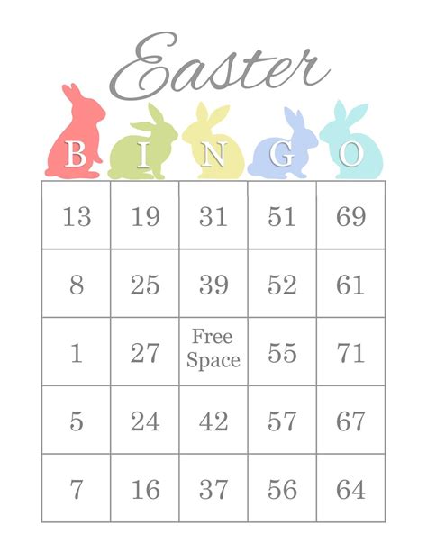 200 Easter Bingo Game Cards 1 Per Page 75 Call Immediate Pdf