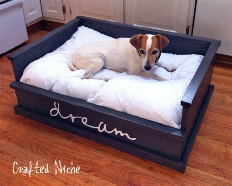 Dog sleep on bed painting. 25 DIY Pet Bed Ideas
