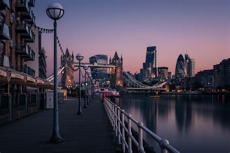London England Tower Bridge Thames River Cityscape Urban Hd World 4k
