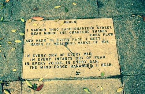 William Blakes Poem London Is Written In The Pavement At Bunhill