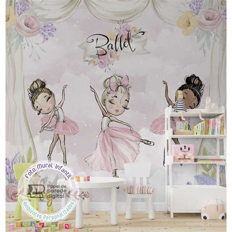 Papel De Parede Foto Mural Infantil Ballet