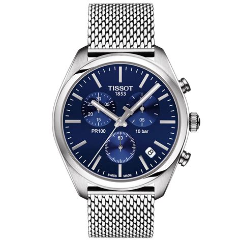 Tissot Pr 100 T Classic Blue Dial Chronograph Watch T1014171104100