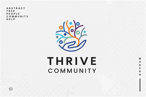 Thrive Logo Template Illustrator Templates Creative Market