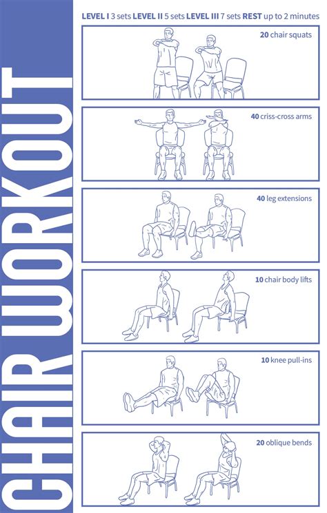 Printable Chair Exercises For Elderly With Pictures