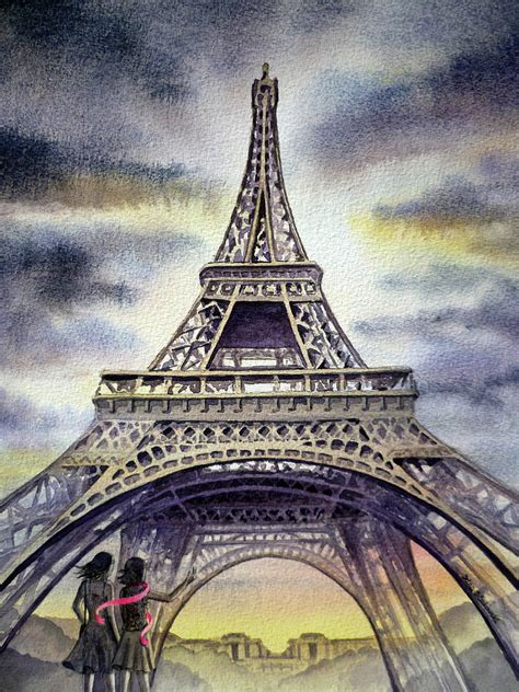 Eiffel Tower Paris Painting By Irina Sztukowski Fine Art America