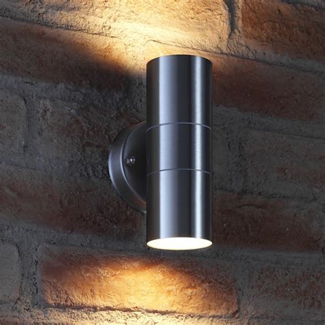 Auraglow Up And Down Outdoor Wall Light Winchester Stainless Steel