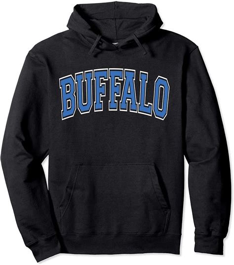 Buffalo Varsity Style Blue Text Pullover Hoodie In 2020 Hoodies