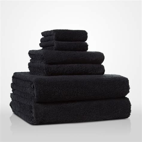 Towels 16 X 29 100 Turkish Cotton Black Terry Hand Towel