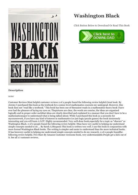 Pdf Washington Black ~epub Esi Edugyan