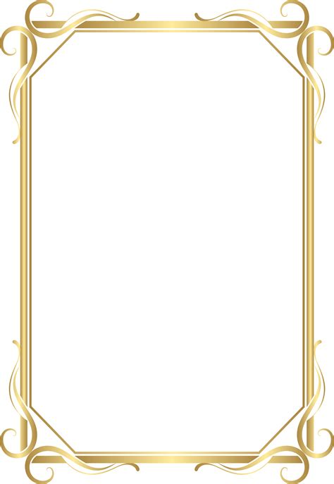 Gold Frame Clipart High Resolution - Frame Border Png Transparent