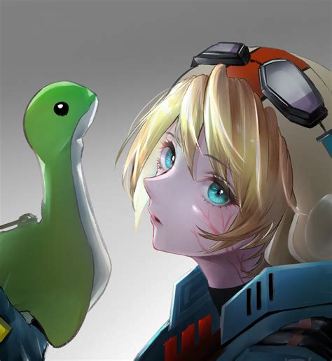 Anime Anime Girls Apex Legends Wattson Apex Legends Vertical Helmet Blonde Blue Eyes Wallpaper