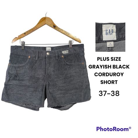 Plus Size Gap Corduroy Grayish Black Short On Carousell