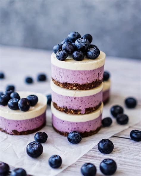 Raw White Chocolate And Blueberry Mini Cheesecakes Recipe The Feedfeed