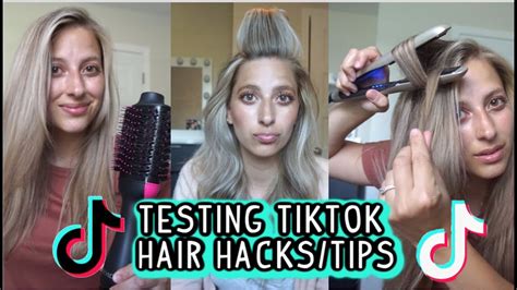 Testing Viral Tiktok Hair Hacks Tips Short Medium Long Hairstyles Youtube