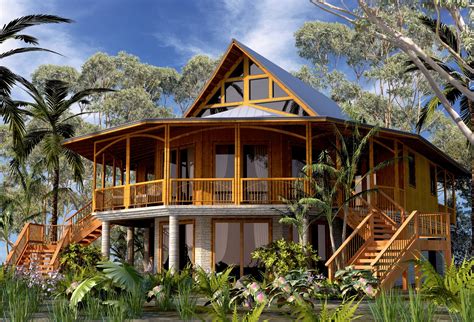 A Bamboo Style House At Sanctuary Belize