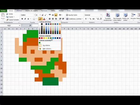 Excel Pixel Art Link Youtube