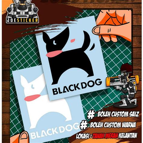 Sticker Logo Blackdog 2 Pelbagai Saiz Dan Ada Dua Pilihan Warna Hitam