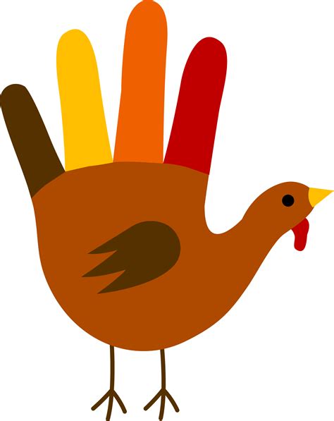 Thanksgiving Hand Turkey Free Clip Art