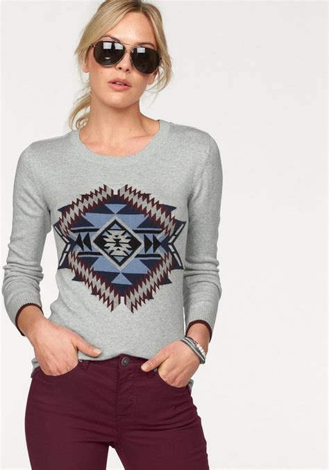 Check spelling or type a new query. Arizona Rundhalspullover vorn mit Ethno-Muster | OTTO