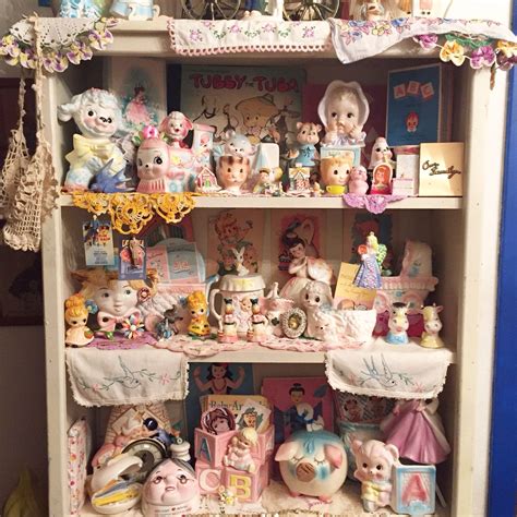 My Kitschy Cute Hutch Toy Collection Display Vintage Collection
