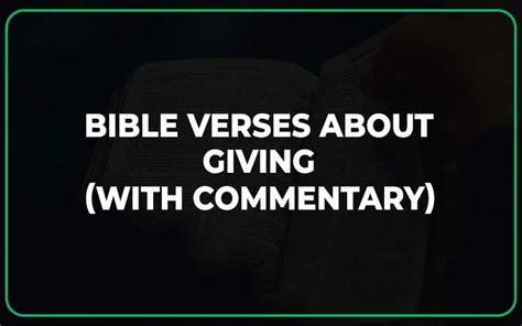 25 Important Bible Verses About Giving With Commentary Scripture Savvy