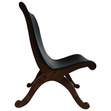 Shop with afterpay on eligible items. Pierre Lottier for Valenti Slipper Chair Black Leather For ...