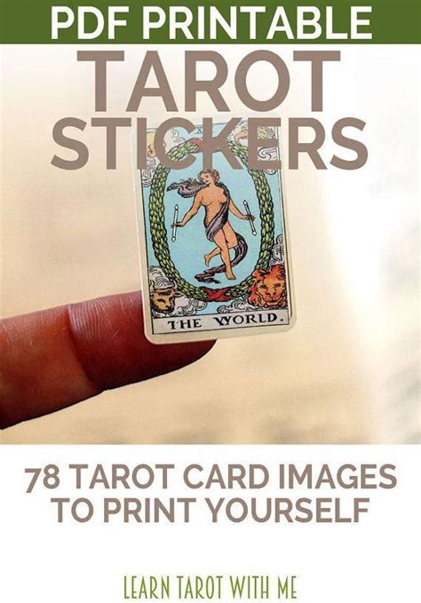 Color Printable Tarot Deck Sticker Set 78 By Learntarotwithme