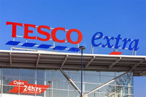 Tesco Extra Supermarket Logo Advertising Sign Editorial Stock Image