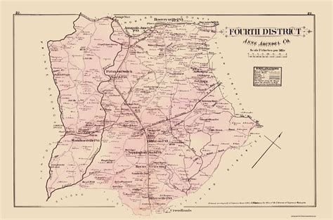 Anne Arundel 4th District Maryland Landowner - Hopkins 1878 - 33.81 x