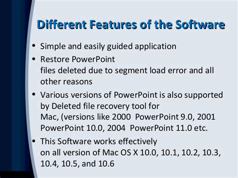You can preview the found files and select the. How to Recover Deleted PowerPoint Slides on Mac Operating ...