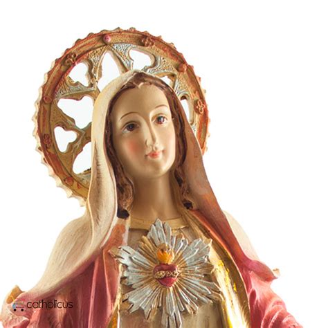 Leia maissagrado coração de jesus: Imagem do Sagrado Coração de Maria 20cm - Loja Catholicus